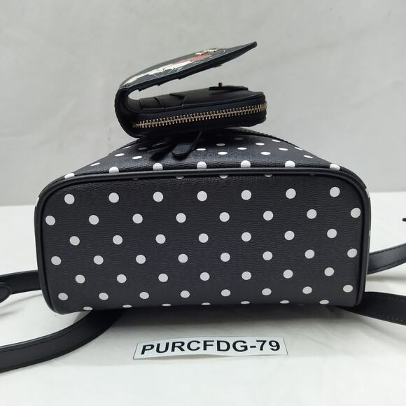 Kate Spade Disney x Minnie Mouse Black Leather Backpack With Wallet - NWT main image 14